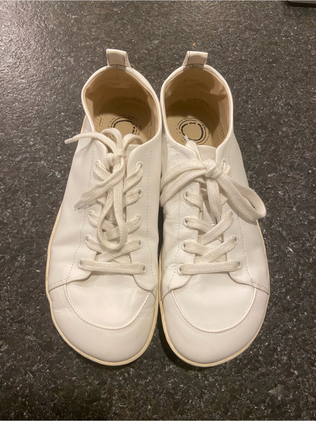 Women’s Mukishoes White Leather Sneaker - Size 40
